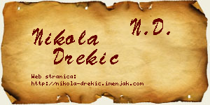 Nikola Drekić vizit kartica